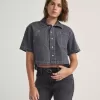 Camicia in denim con bottoni Natalie Camicia in denim con bottoni Natalie