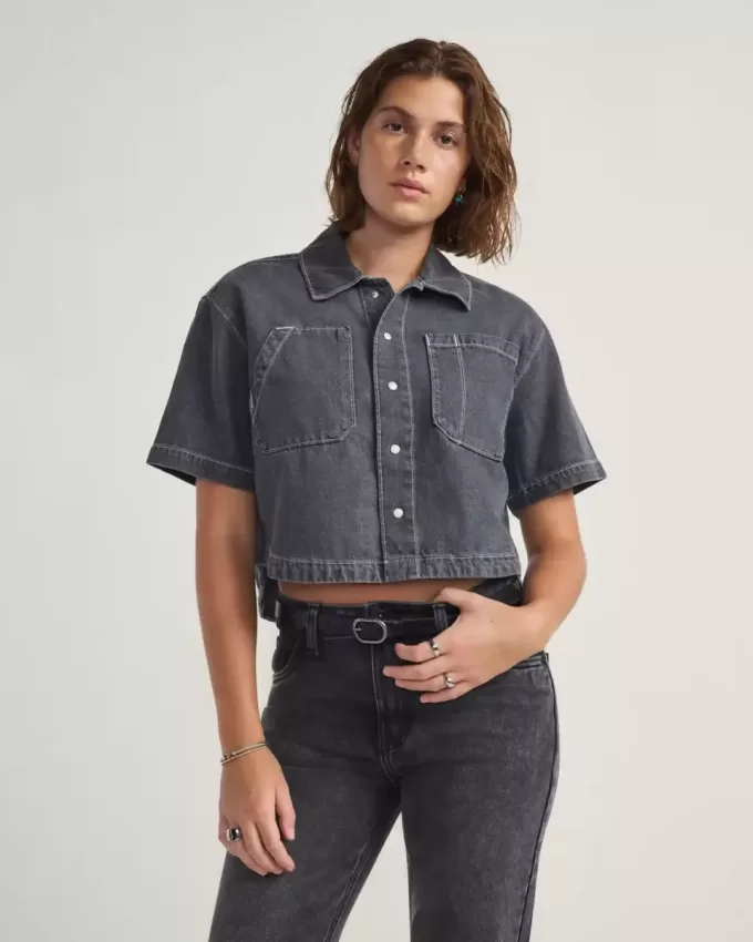Camicia in denim con bottoni Natalie Camicia in denim con bottoni Natalie