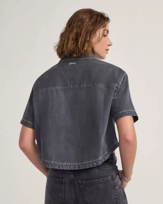 Camicia in denim con bottoni Natalie Camicia in denim con bottoni Natalie