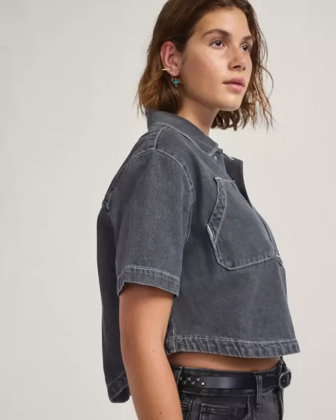 Camicia in denim con bottoni Natalie Camicia in denim con bottoni Natalie