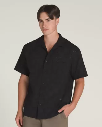 Camicia intrecciata con occhielli Wayside