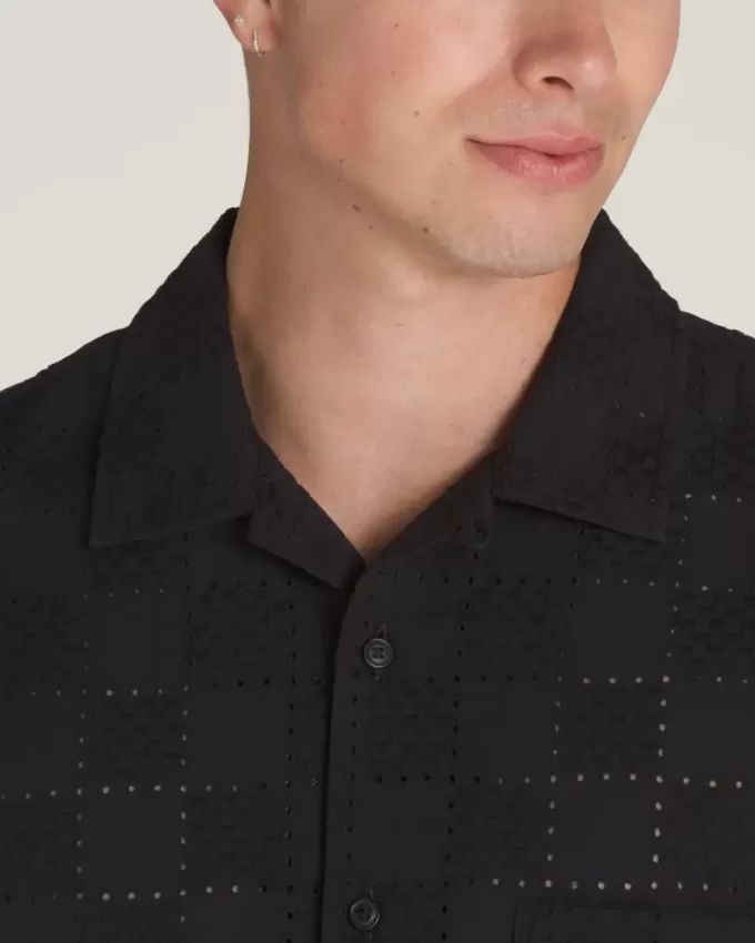Camicia intrecciata con occhielli Wayside