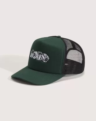 Cappello da camionista con logo a dadini