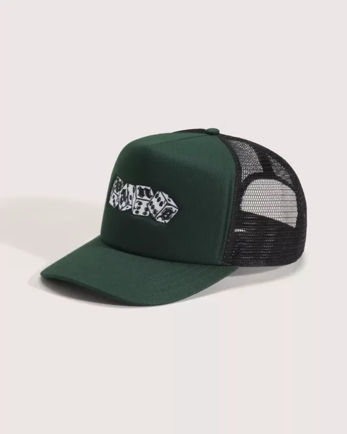 Cappello da camionista con logo a dadini