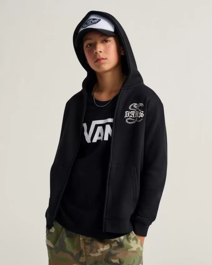 Felpa con cappuccio e zip intera per bambini Bone Yard Felpa con cappuccio e zip intera per bambini Bone Yard