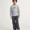 Felpa girocollo con motivo a quadri per bambini