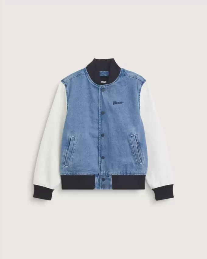 Giacca da baseball in denim per bambini Giacca da baseball in denim per bambini