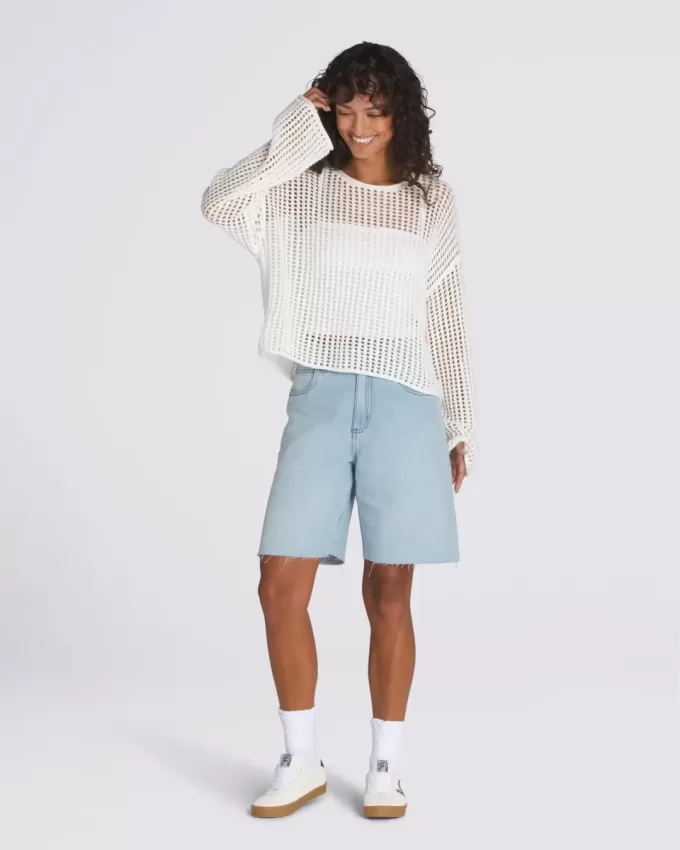 Maglione corto lavorato a maglia aperta Mila Maglione corto lavorato a maglia aperta Mila