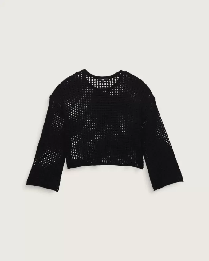 Maglione corto lavorato a maglia aperta Mila Maglione corto lavorato a maglia aperta Mila