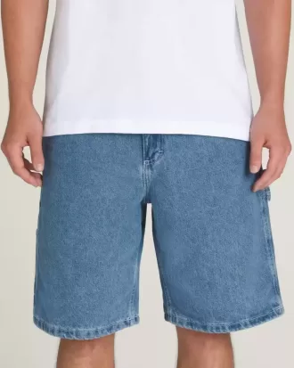 Pantaloncini in denim larghi Drill Chore da 22”