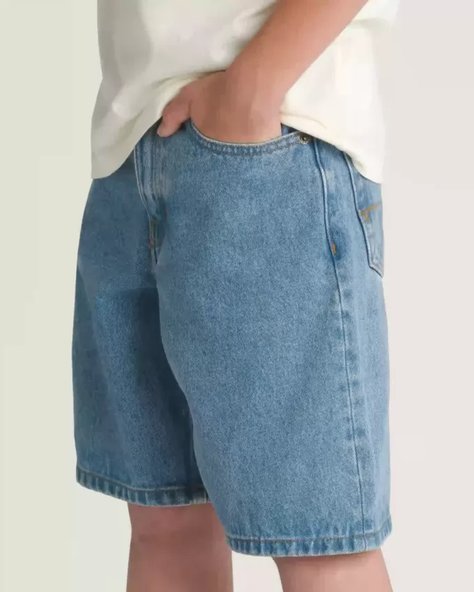 Pantaloncini larghi in denim Check-5 per bambini Pantaloncini larghi in denim Check-5 per bambini