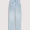 Pantaloni a pozzanghera in denim a 5 tasche Sirelle Pantaloni a pozzanghera in denim a 5 tasche Sirelle