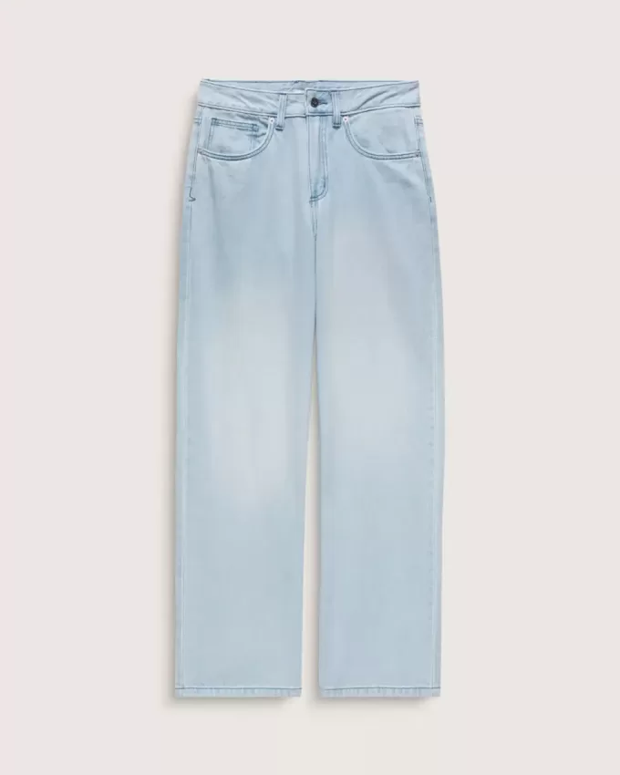 Pantaloni a pozzanghera in denim a 5 tasche Sirelle Pantaloni a pozzanghera in denim a 5 tasche Sirelle