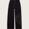 Pantaloni a pozzanghera in denim a 5 tasche Sirelle Pantaloni a pozzanghera in denim a 5 tasche Sirelle