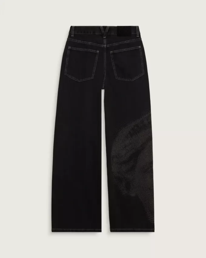 Pantaloni a pozzanghera in denim a 5 tasche Sirelle Pantaloni a pozzanghera in denim a 5 tasche Sirelle