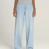 Pantaloni a pozzanghera in denim a 5 tasche Sirelle Pantaloni a pozzanghera in denim a 5 tasche Sirelle