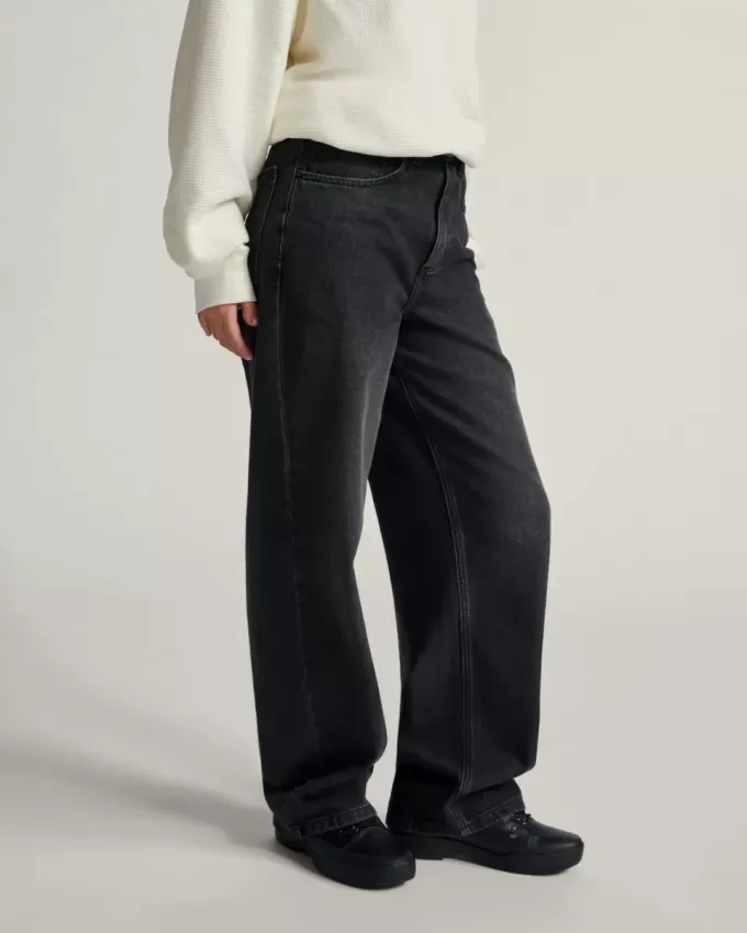 Pantaloni a pozzanghera in denim a 5 tasche Sirelle Pantaloni a pozzanghera in denim a 5 tasche Sirelle