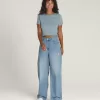Pantaloni a pozzanghera in denim a 5 tasche Sirelle Pantaloni a pozzanghera in denim a 5 tasche Sirelle
