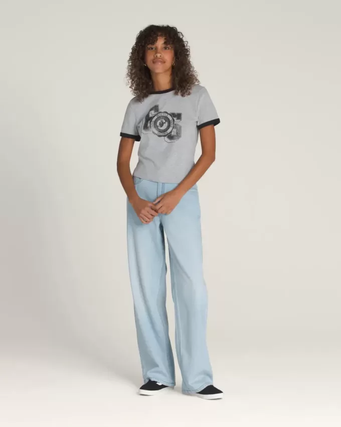 Pantaloni a pozzanghera in denim a 5 tasche Sirelle Pantaloni a pozzanghera in denim a 5 tasche Sirelle
