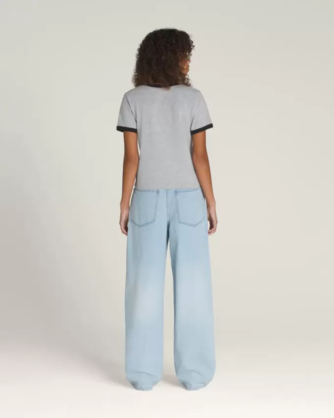 Pantaloni a pozzanghera in denim a 5 tasche Sirelle Pantaloni a pozzanghera in denim a 5 tasche Sirelle