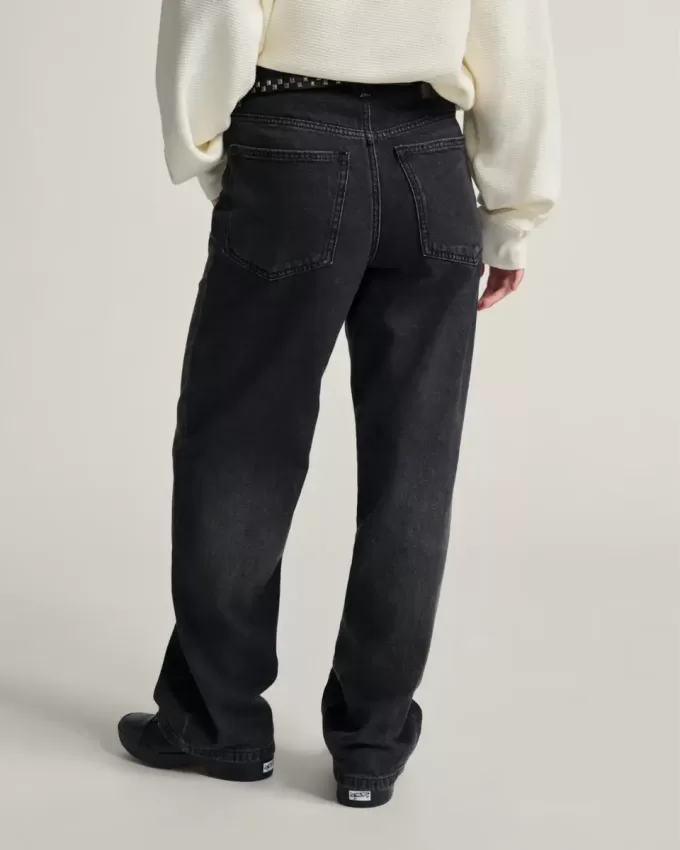 Pantaloni a pozzanghera in denim a 5 tasche Sirelle Pantaloni a pozzanghera in denim a 5 tasche Sirelle