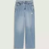 Pantaloni a pozzanghera in denim a 5 tasche Sirelle Pantaloni a pozzanghera in denim a 5 tasche Sirelle
