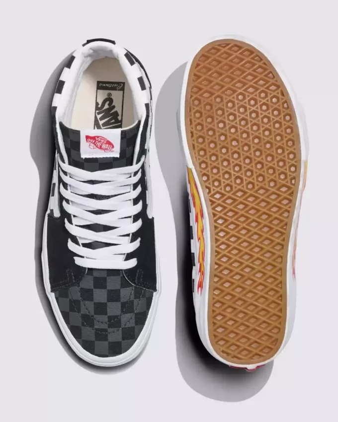 Scarpa a scacchiera Sk8-Hi personalizzata Scarpa a scacchiera Sk8-Hi personalizzata