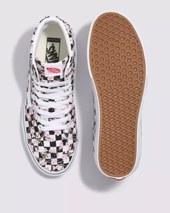 Scarpa a scacchiera Sk8-Hi personalizzata Scarpa a scacchiera Sk8-Hi personalizzata