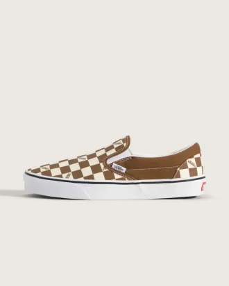Scarpa classica slip-on a scacchi