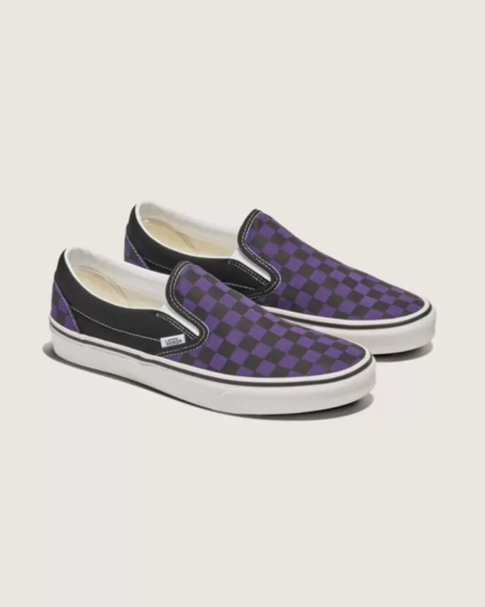 Scarpa classica slip-on a scacchi Scarpa classica slip-on a scacchi