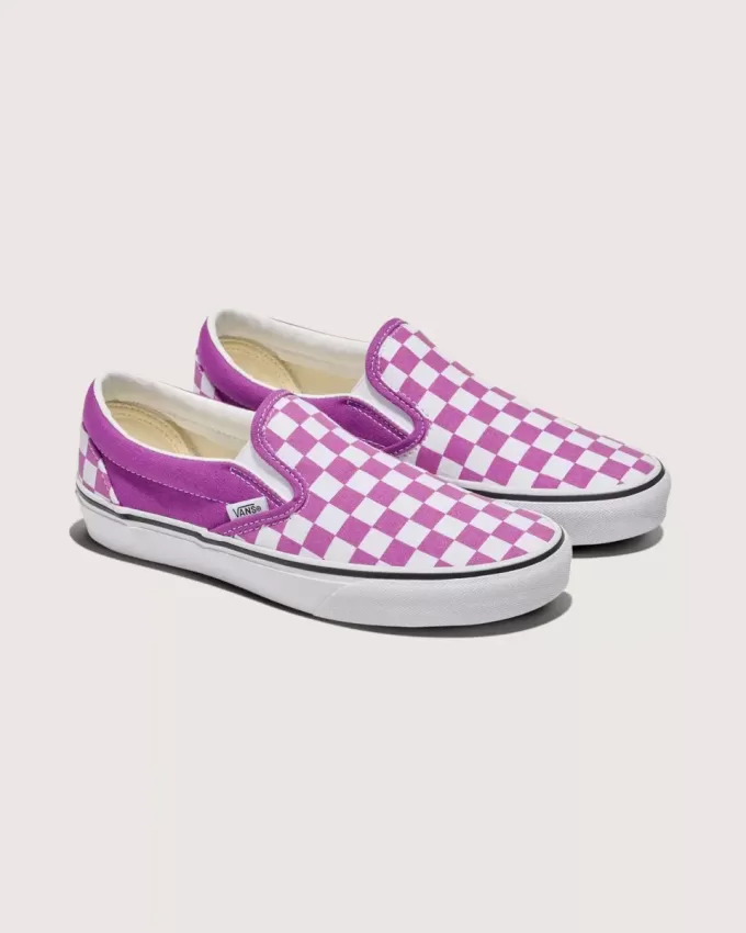 Scarpa classica slip-on a scacchi Scarpa classica slip-on a scacchi