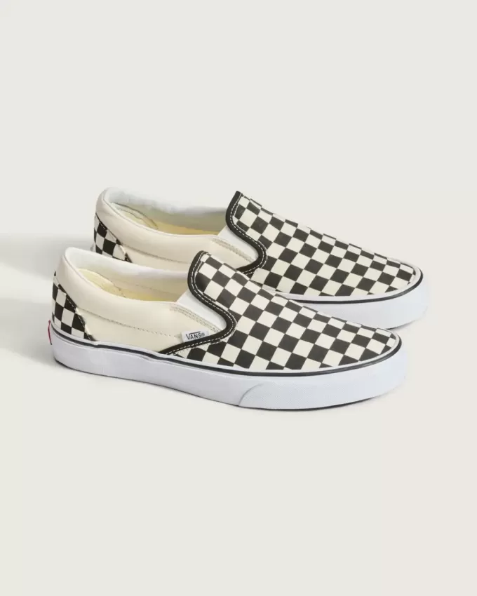 Scarpa classica slip-on a scacchi