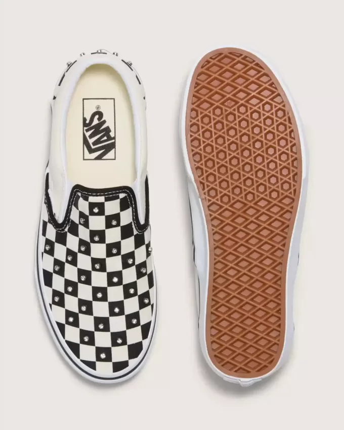 Scarpa classica slip-on a scacchi Scarpa classica slip-on a scacchi