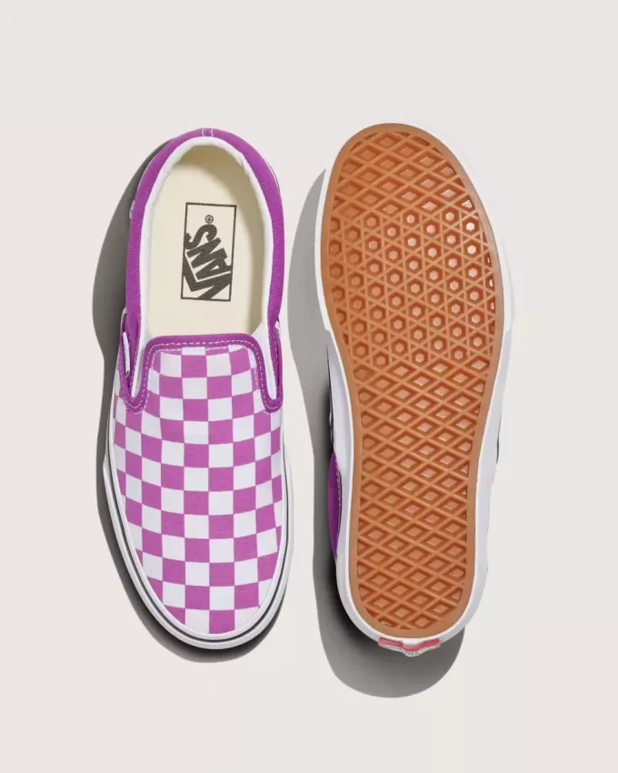 Scarpa classica slip-on a scacchi Scarpa classica slip-on a scacchi