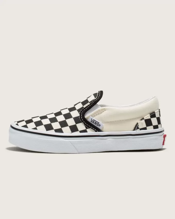 Scarpa classica slip-on a scacchi per bambini