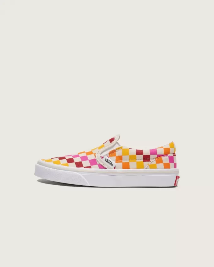 Scarpa classica slip-on a scacchi per bambini Scarpa classica slip-on a scacchi per bambini