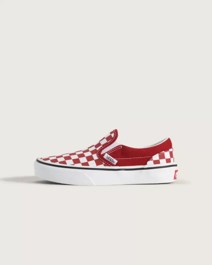 Scarpa classica slip-on a scacchi per bambini Scarpa classica slip-on a scacchi per bambini