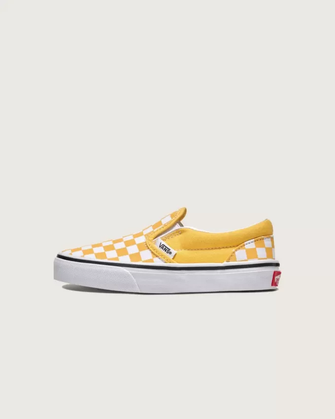 Scarpa classica slip-on a scacchi per bambini Scarpa classica slip-on a scacchi per bambini
