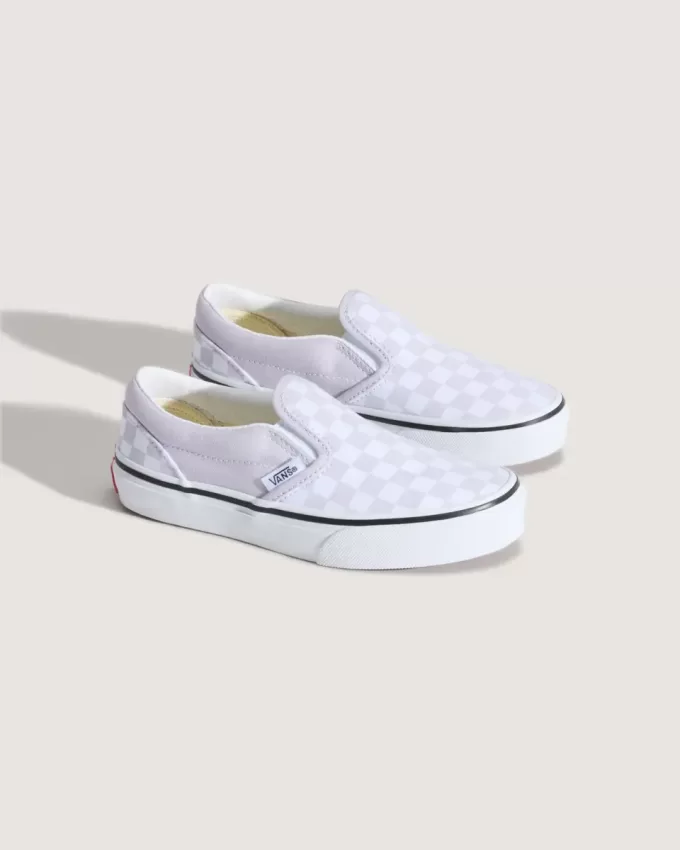 Scarpa classica slip-on a scacchi per bambini Scarpa classica slip-on a scacchi per bambini