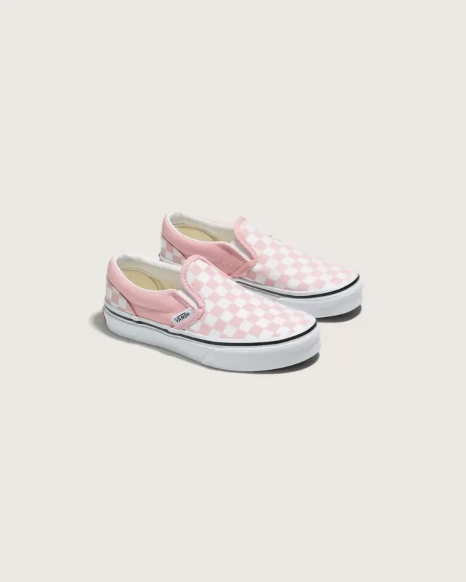 Scarpa classica slip-on a scacchi per bambini Scarpa classica slip-on a scacchi per bambini