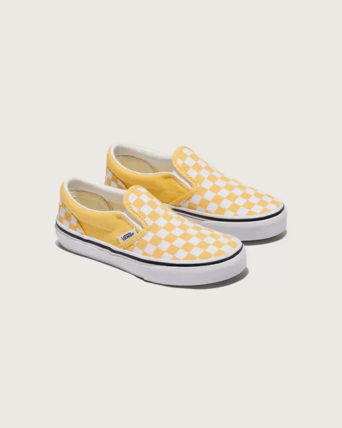 Scarpa classica slip-on a scacchi per bambini Scarpa classica slip-on a scacchi per bambini