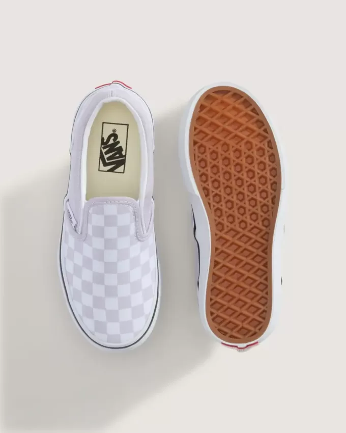 Scarpa classica slip-on a scacchi per bambini Scarpa classica slip-on a scacchi per bambini