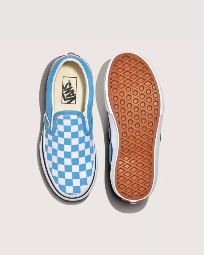Scarpa classica slip-on a scacchi per bambini Scarpa classica slip-on a scacchi per bambini