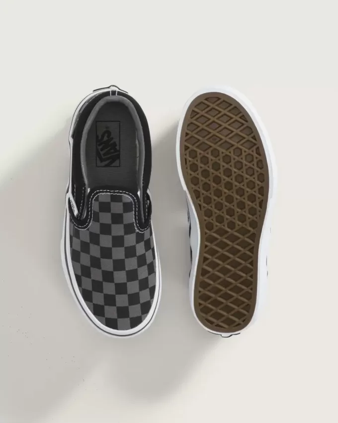 Scarpa classica slip-on a scacchi per bambini Scarpa classica slip-on a scacchi per bambini