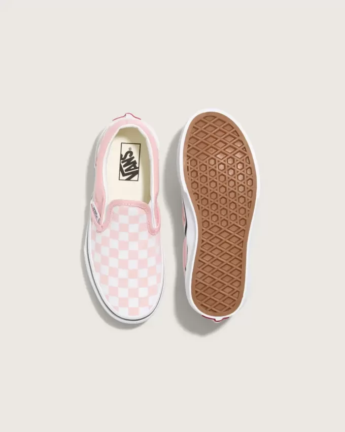 Scarpa classica slip-on a scacchi per bambini Scarpa classica slip-on a scacchi per bambini