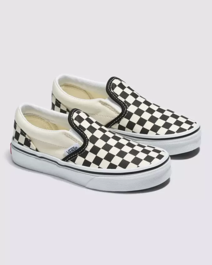 Scarpa classica slip-on a scacchi per bambini