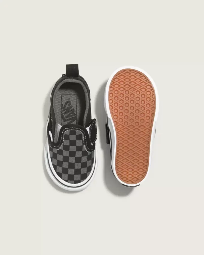 Scarpa classica slip-on a scacchiera per bambini Scarpa classica slip-on a scacchiera per bambini