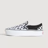 Scarpa classica slip-on con plateau e motivo a scacchi Scarpa classica slip-on con plateau e motivo a scacchi