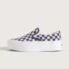Scarpa classica slip-on con plateau e motivo a scacchi Scarpa classica slip-on con plateau e motivo a scacchi