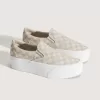Scarpa classica slip-on con plateau e motivo a scacchi Scarpa classica slip-on con plateau e motivo a scacchi